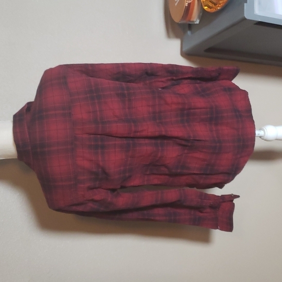 Mossimo checkered plaid fannel long sleeve button down shirt - Picture 3 of 6